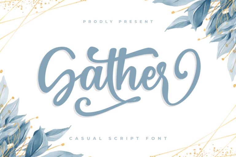 Gather Script Font